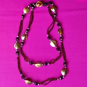 BKE Double Wrap Beaded Necklace